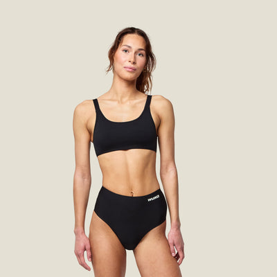 WUKA Stretch Seamless Midi Brief - Light Flow  Black