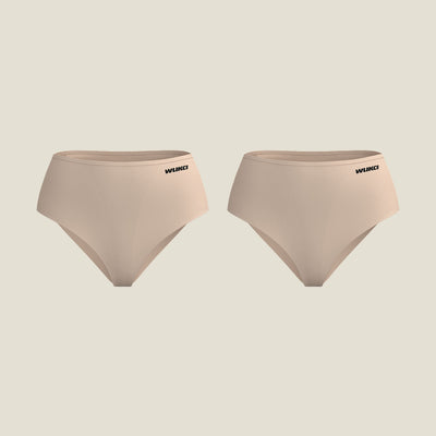 2 WUKA Stretch Seamless Midi Brief Heavy Light Nude
