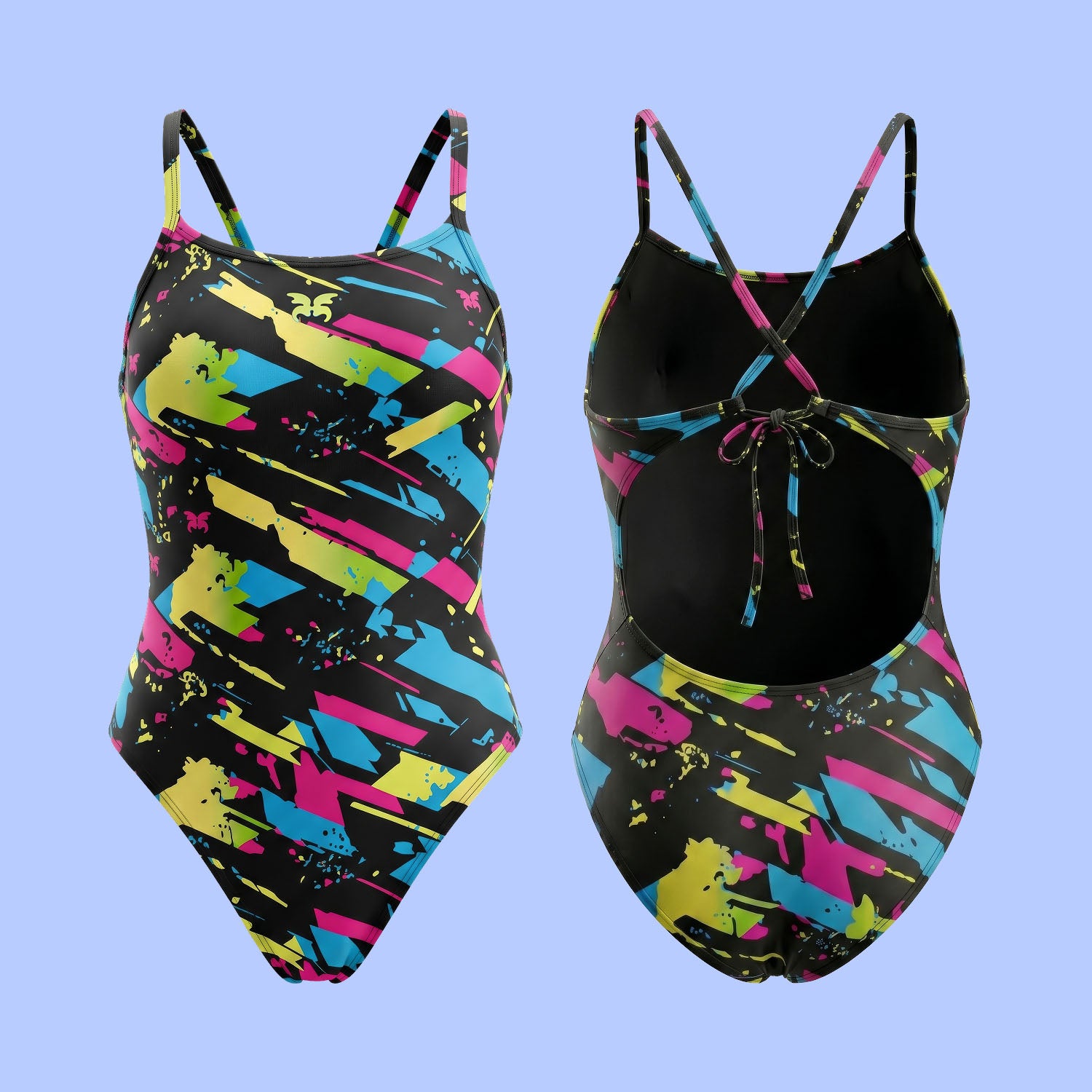 WUKA Lunafly Competition Tie-Back period swimsuit included in the swim kit — leakproof swimwear