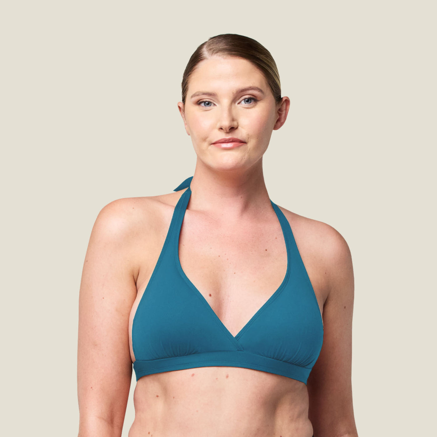 WUKA Tie-Back Bikini Top Blue