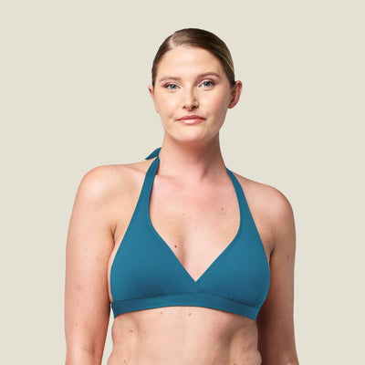 WUKA Tie-Back Bikini Top Blue