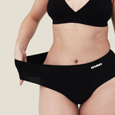 WUKA Stretch Seamless Midi Brief - Light Flow  Black