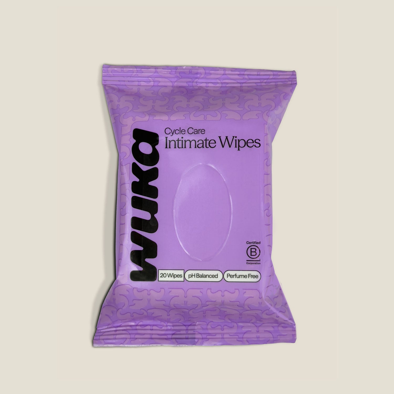WUKA intimate wipes pH balanced fragrance-free period care wipes for teens travel pack