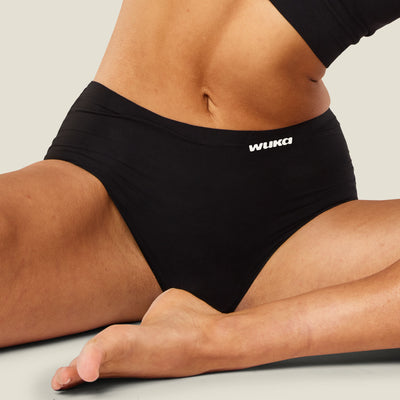 WUKA Stretch Seamless Midi Brief - Light Flow  Black